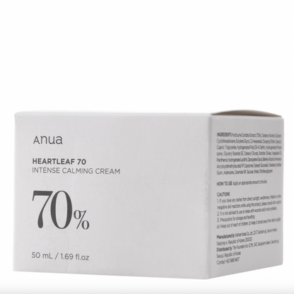 Anua Heartleaf 70% Intense Calming Cream raminamasis veido kremas