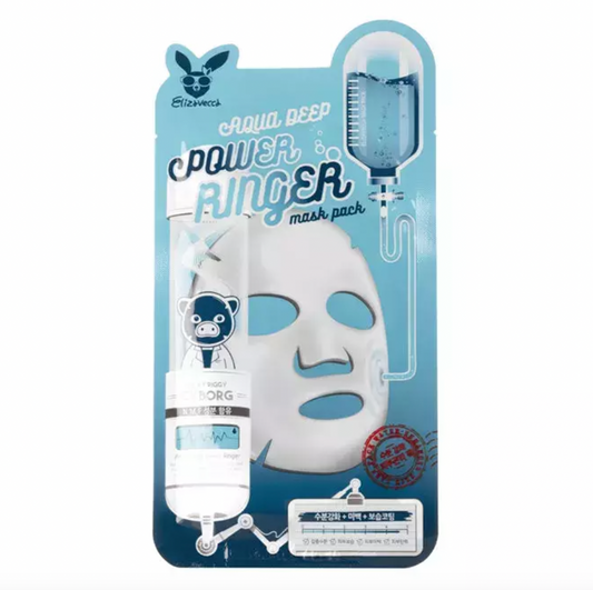 Elizavecca Aqua Deep Power Ringer Mask drėkinančios lakštinės kaukės