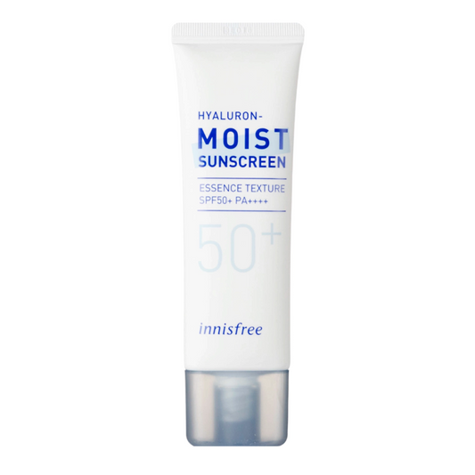 Innisfree Hyaluron Moist Sunscreen SPF50+ Apsauginis kremas nuo saulės su hialurono rūgštimi